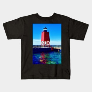 Charlevoix Lighthouse Reflections Kids T-Shirt